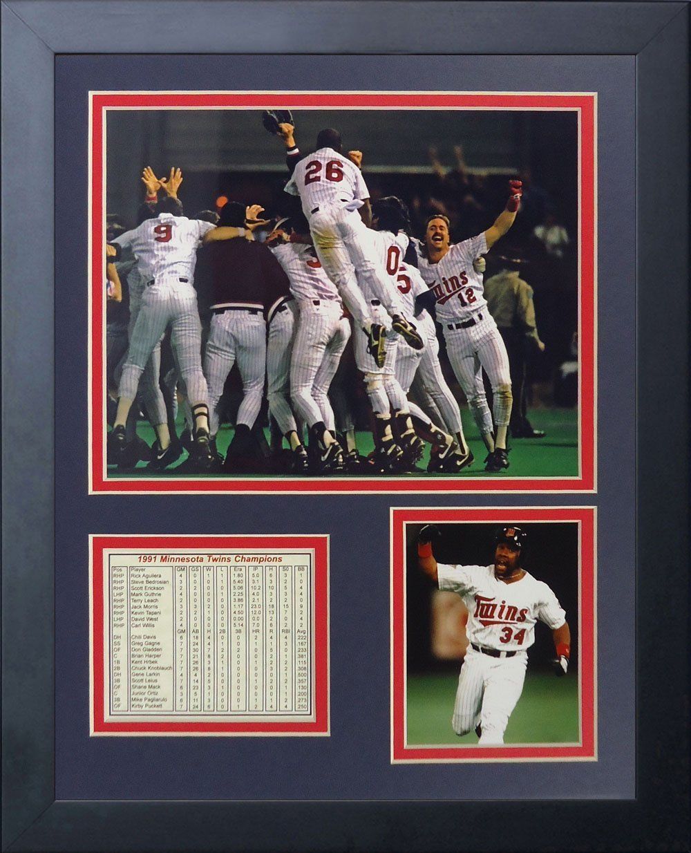 1991 Minnesota Twins World Series Champions Team 11x14 Framed Photo
