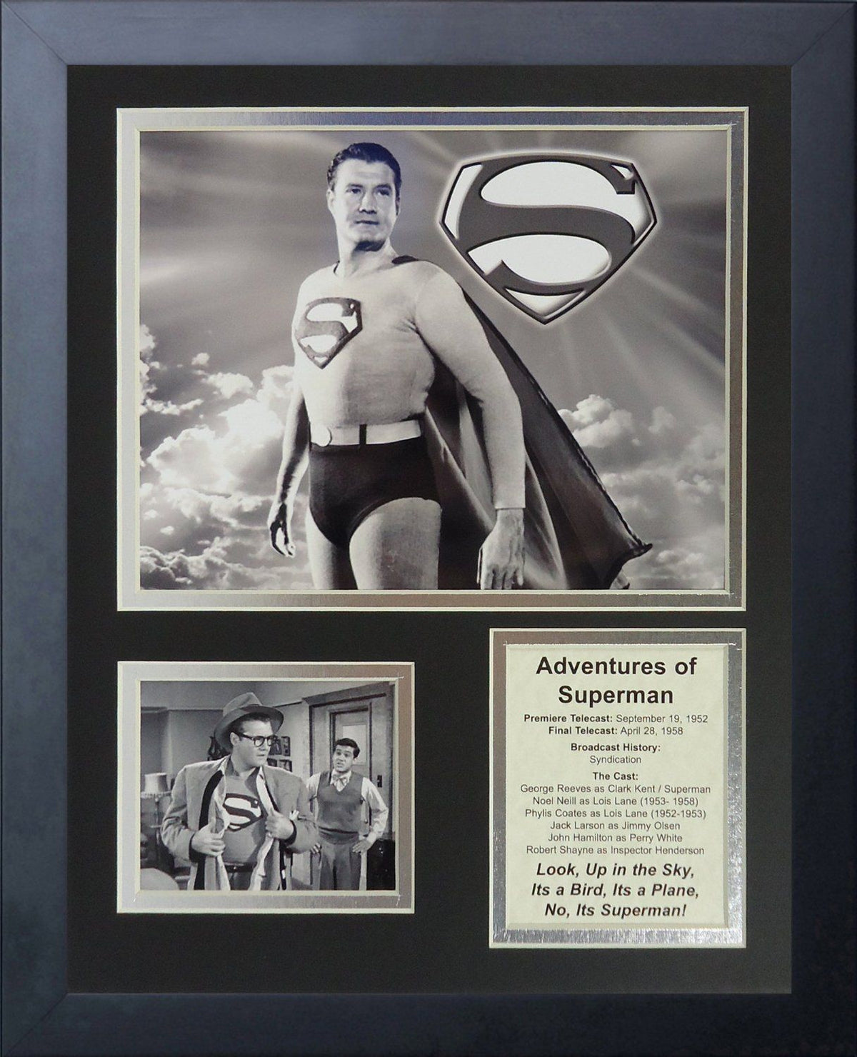 Adventures of Superman 1952 Cast Clark Kent Reeves 8x10 Photo Framed 11x14
