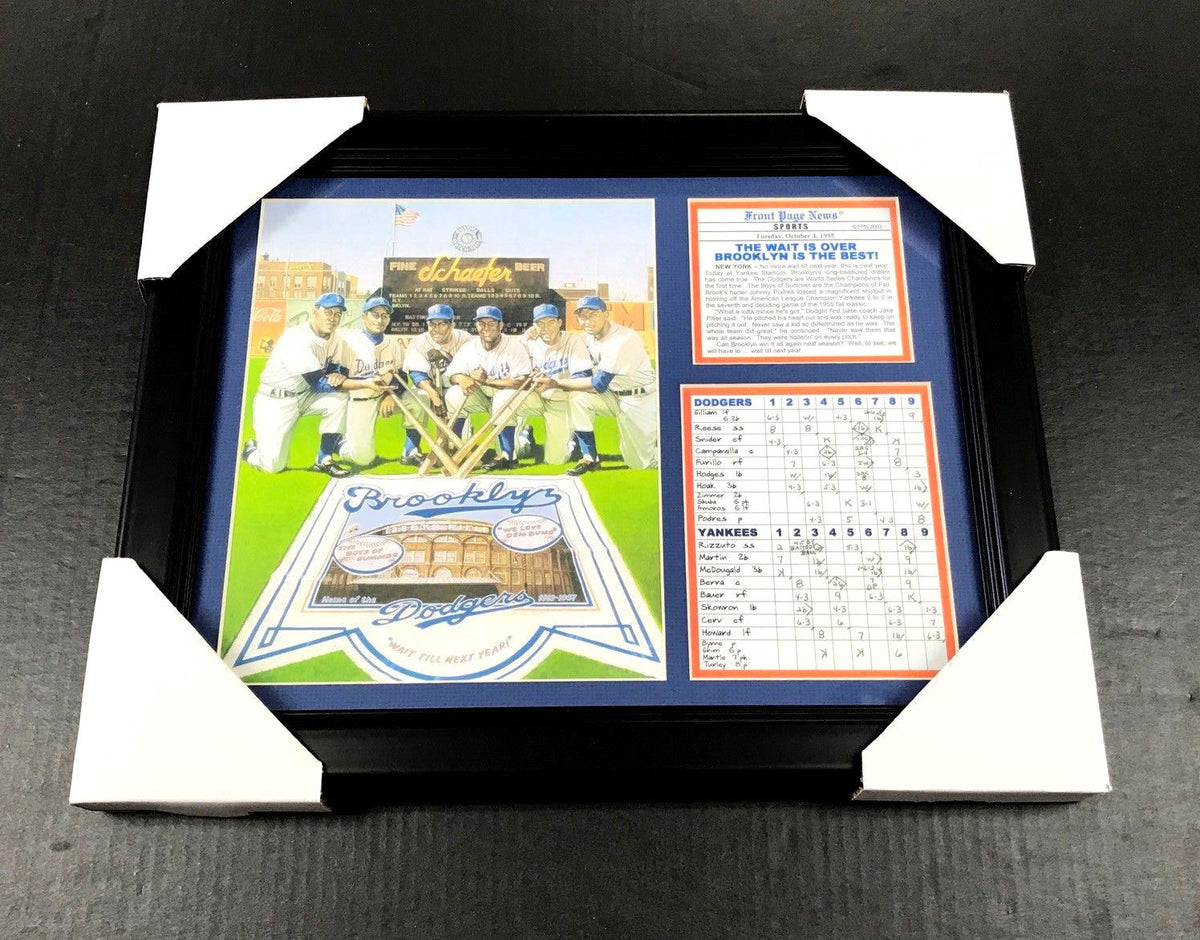 Brooklyn Dodgers 1955 World Series Champions Framed 11x14