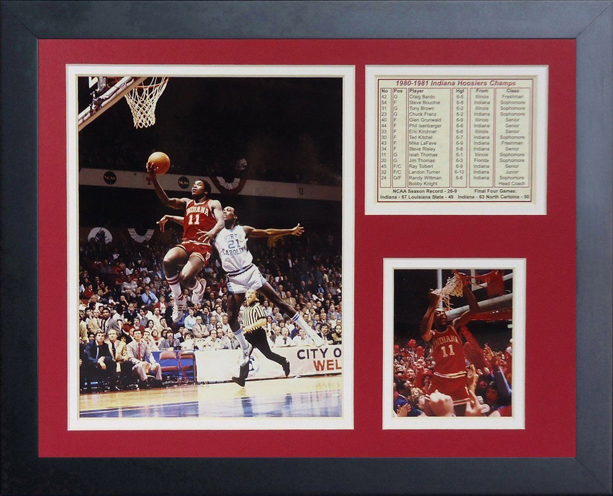 1980-1981 Indiana Hoosiers NCAA Champions Bobby Knight 11x14 Framed Photo