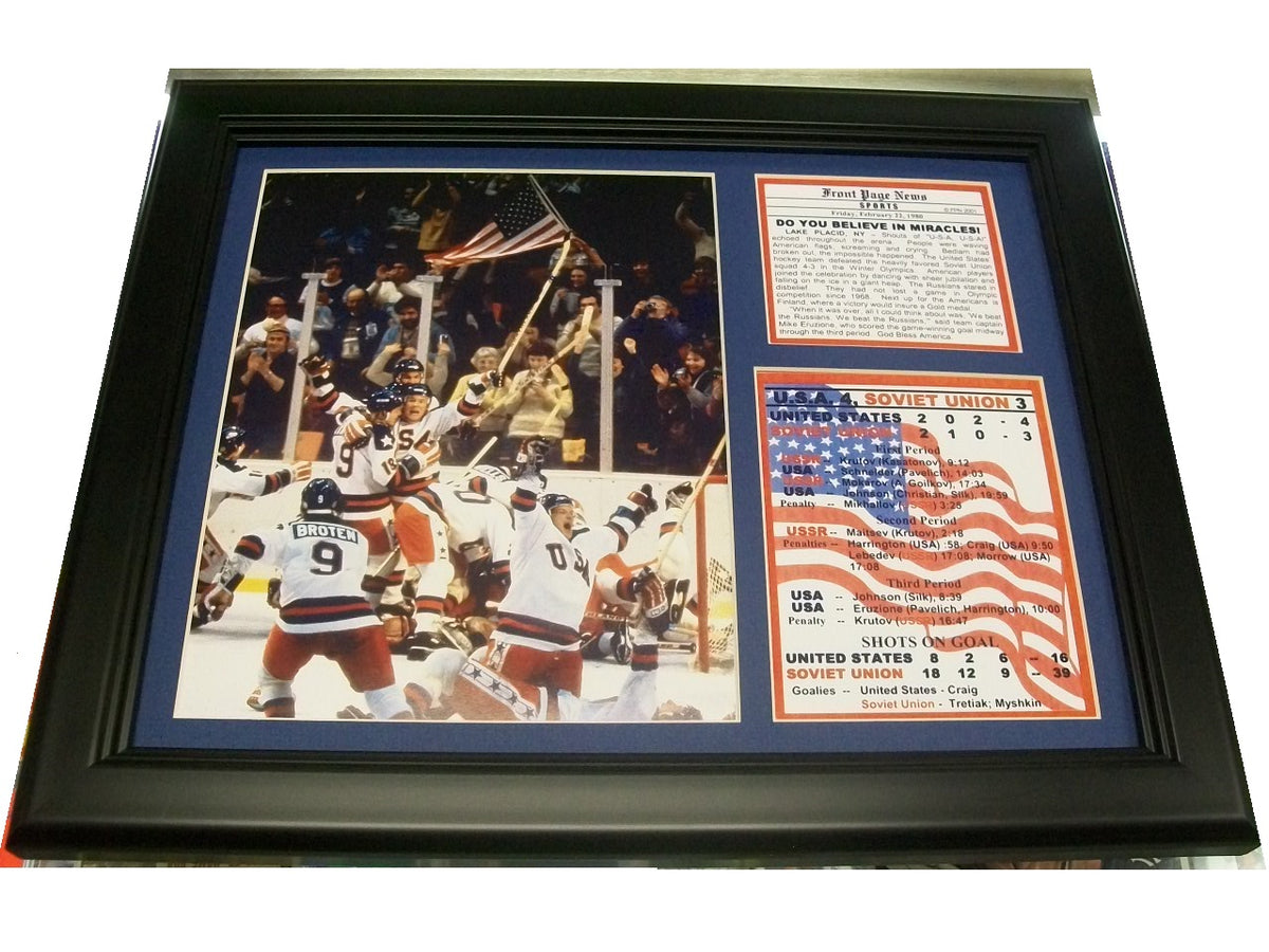 1980 Olympics Miracle on Ice 11x14 Framed Team USA Photo