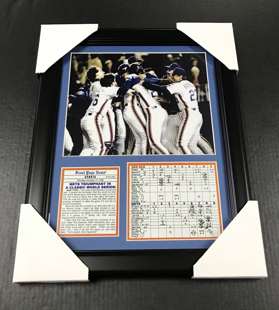 1986 New York Mets World Series Champions 11x14 Framed Piece