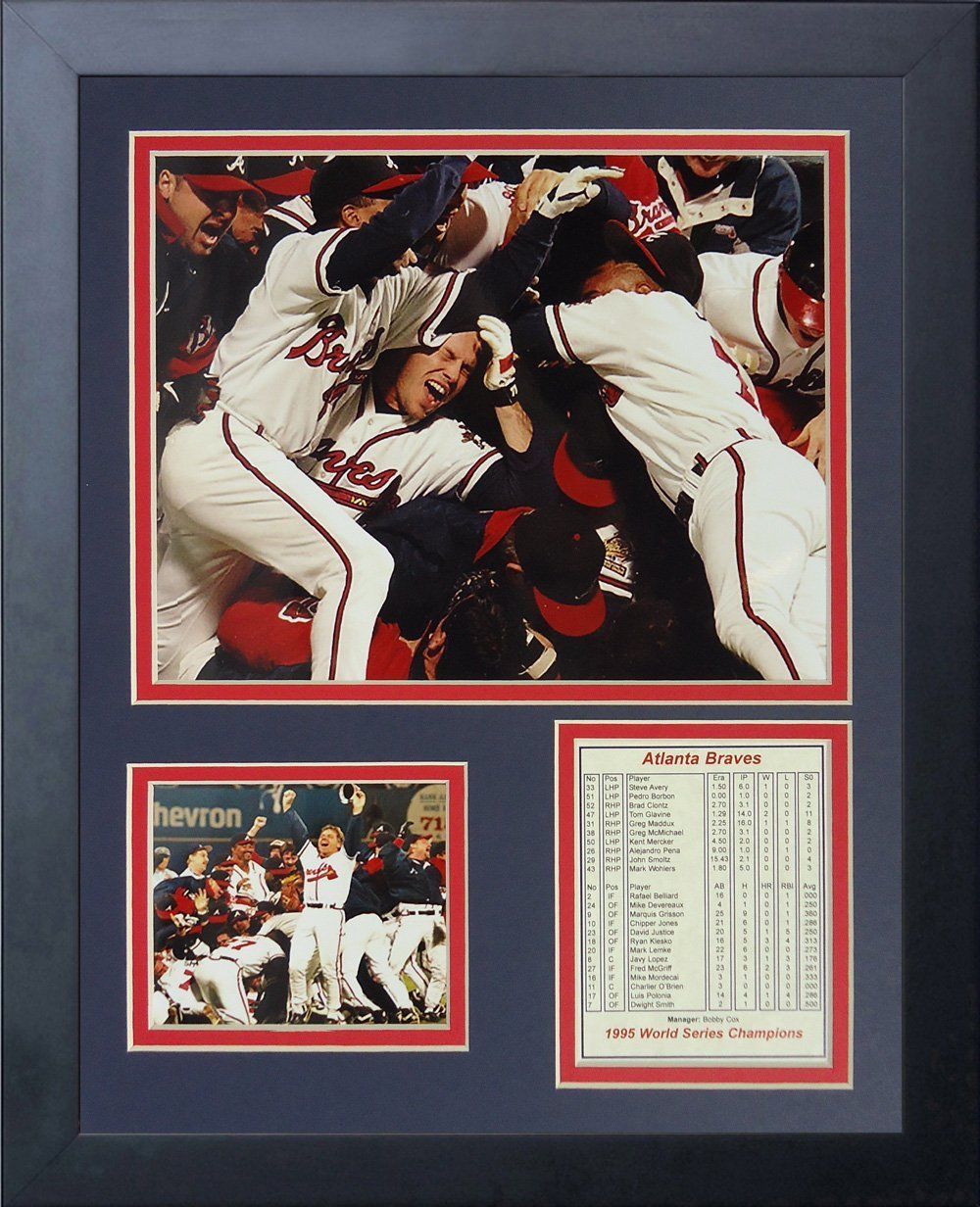 Atlanta Braves 1995 World Series Champions Jones Maddux 8x10 Photo Framed 11x14