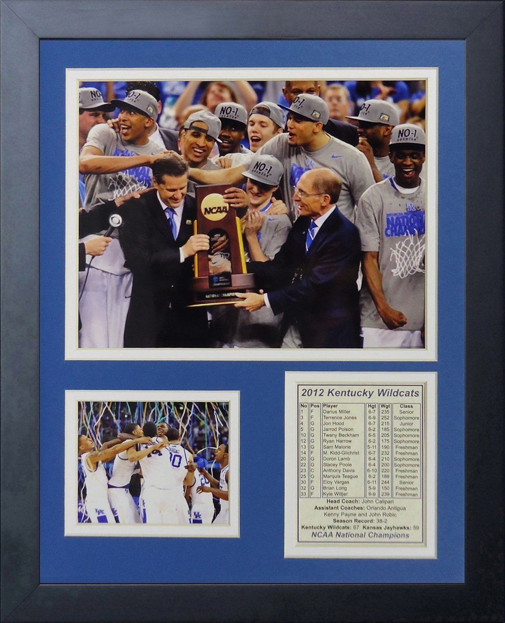 11x14 Framed 2012 Kentucky Wildcats NCAA National Champions 8x10 Photo