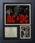 11x14 Framed AC/DC Album List Bon Scott Brian Johnson Phil Rudd 8x10 Photo 1973