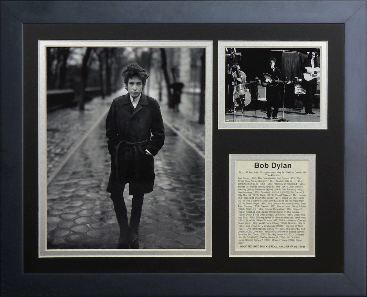Bob Dylan 11x14 Framed 8x10 Photo Times They Are a Changin' HOF 1988