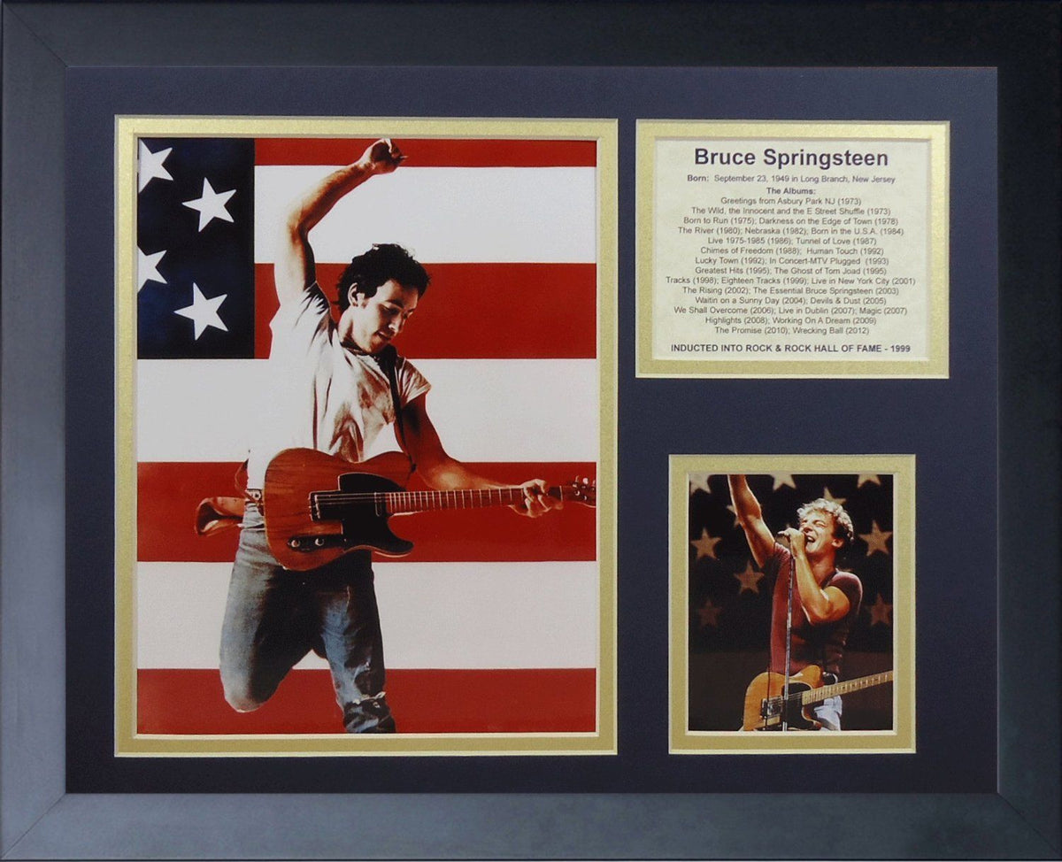 Bruce Springsteen 11x14 Framed 8x10 Photo Born in the USA Album List 1973-2012