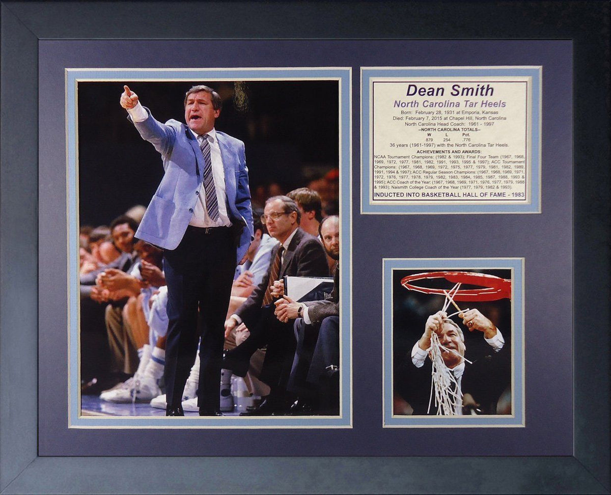 Dean Smith North Carolina Tar Heels 11x14 Framed 8x10 Photo NCAA Champion