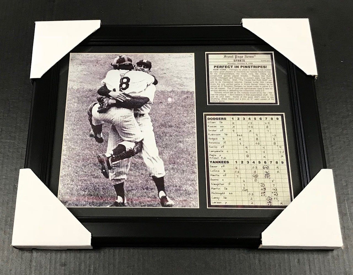 Don Larsen Perfect Game 11x14 Framed Photo Replica Scorecard
