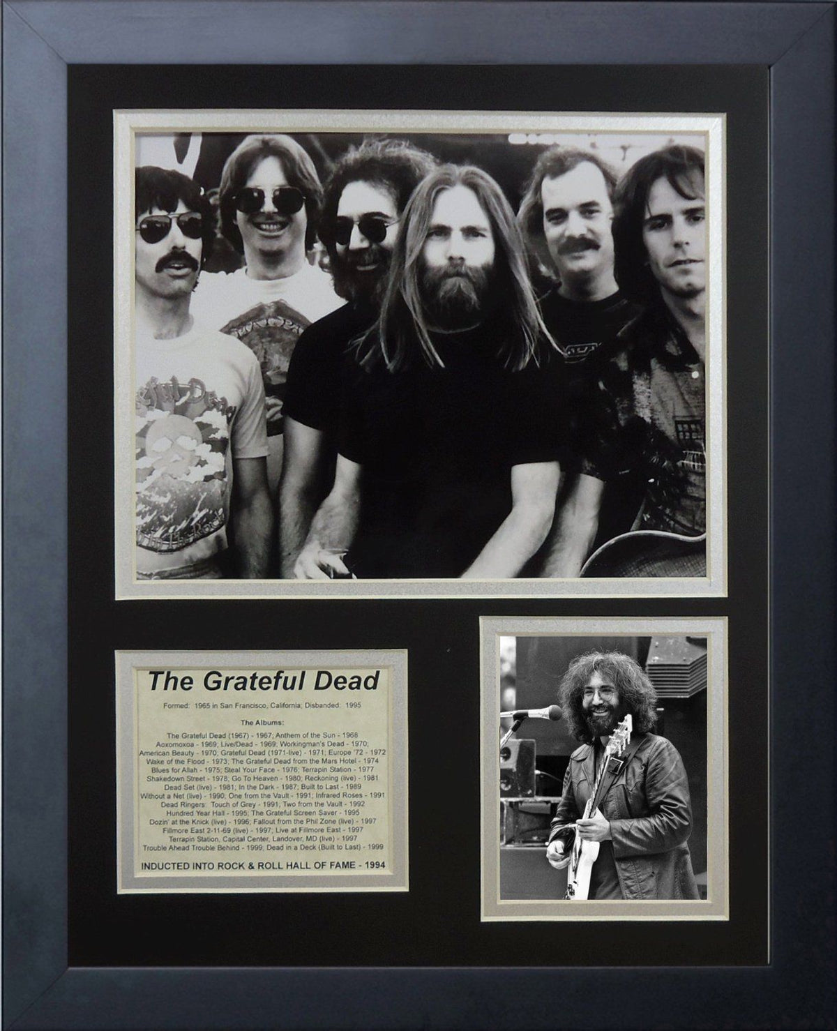 Jerry Garcia Grateful Dead Band HOF 1994 Framed 8x10 Photo