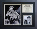 Johnny Cash Live at San Quentin Finger 1969 Framed 8x10 Photo