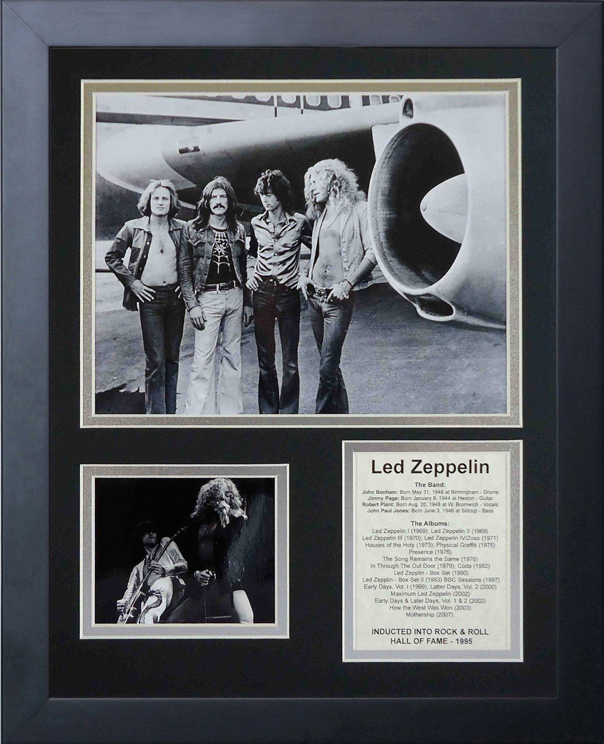 Led Zeppelin Robert Plant the Band Album List Live 8x10 Framed Photo