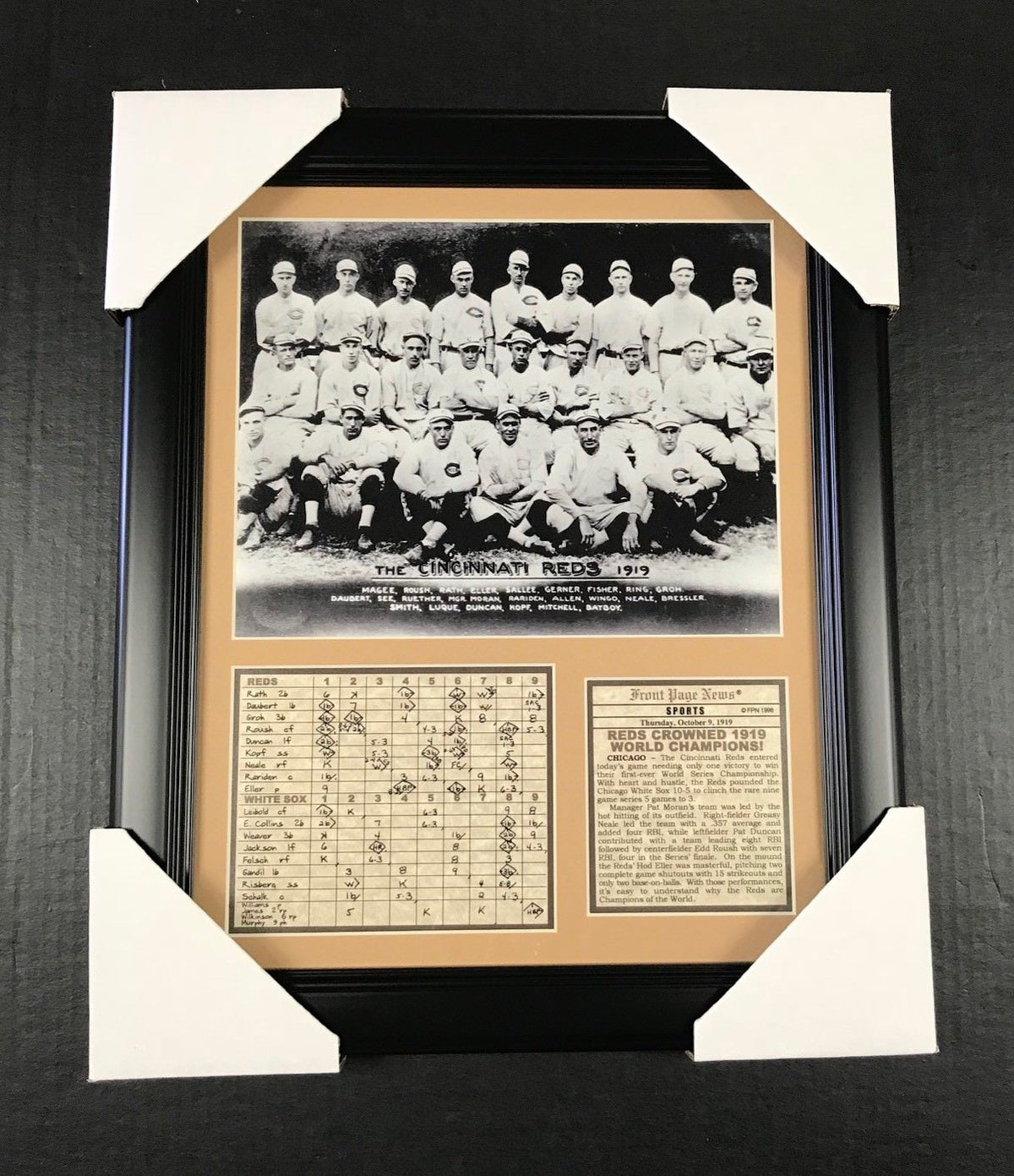 1919 Cincinnati Reds World Series Champions Team 8x10 Framed Photo