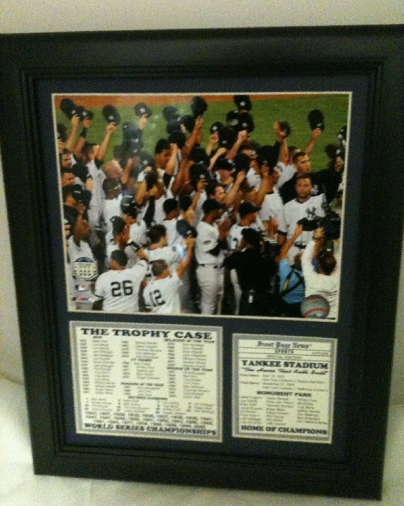 2008 New York Yankees Stadium Closes Trophy Case 8x10 Framed Photo