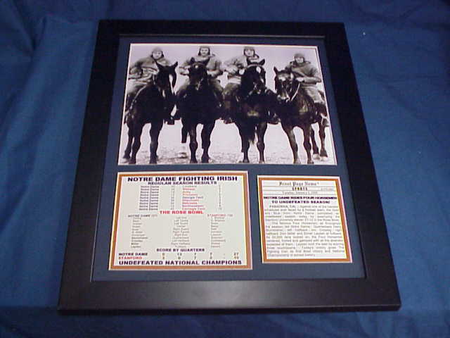 11x14 Framed & Matted Four Horseman 1925 Notre Dame 8x10 Photo