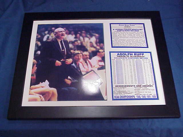 11x14 Framed & Matted Adolf Rupp Kentucky Wildcats