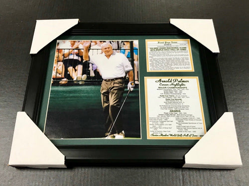 11x14 Framed & Matted Arnold Palmer Photo HOF Awards & Majors