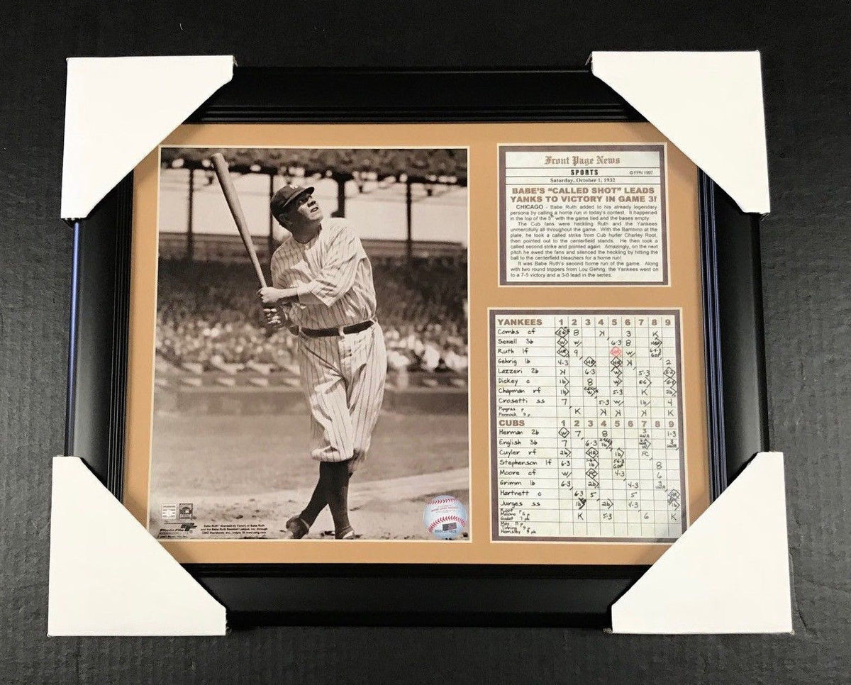 Babe Ruth 1932 Called Shot 8x10 Framed Photo