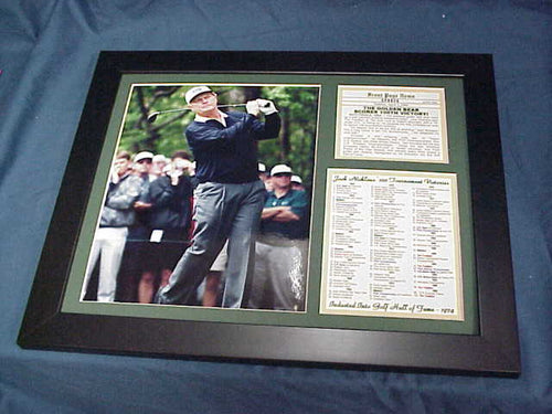 11x14 Framed & Matted Jack Nicklaus 100th Victory List