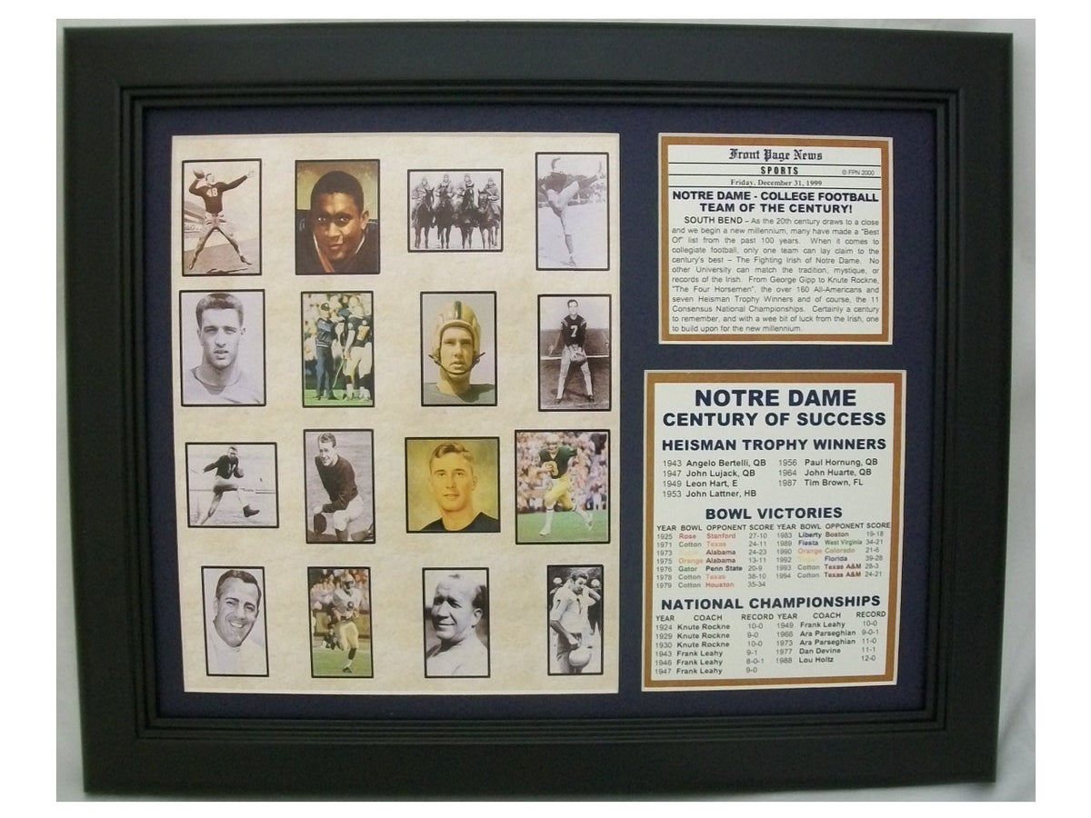 Notre Dame Century's Best Knute Rockne 11x14 Framed & Matted