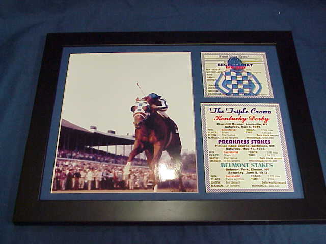 Secretariat Triple Crown 1973 Ron Turcotte 8x10 Photo, 11x14 Framed & Matted