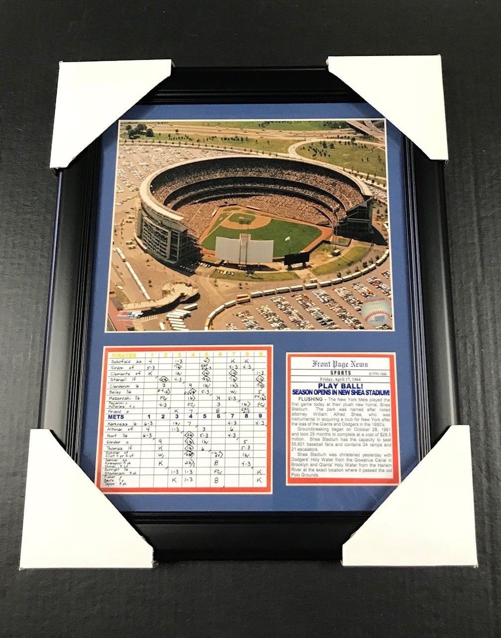 Shea Stadium Opening Day 1964 8x10 Photo, 11x14 Framed & Matted