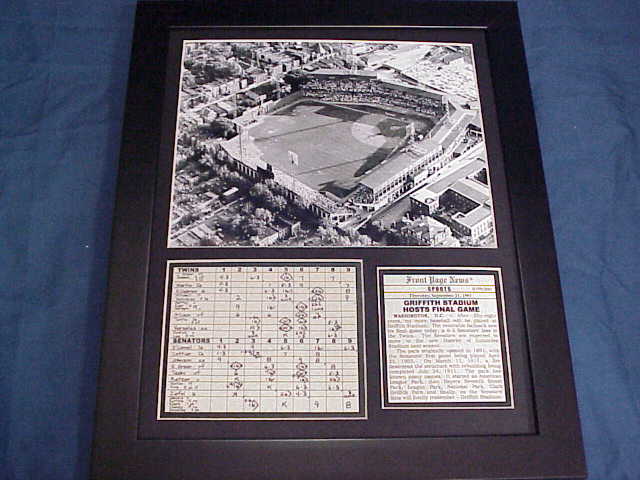 Washington Senators Griffith Stadium Final Game 11x14 Framed 8x10 Photo