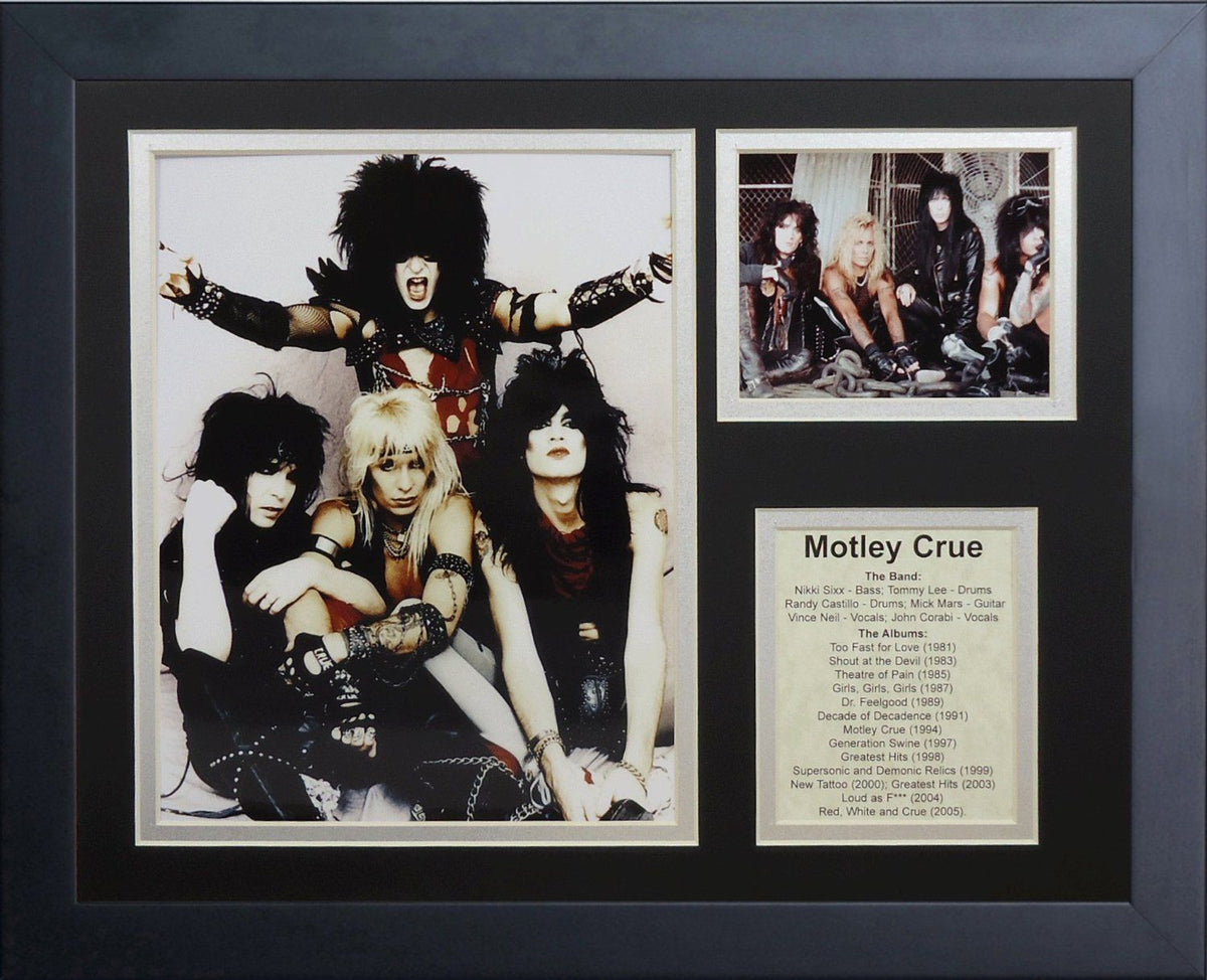Motley Crue Tommy Lee Vince Neil Nikki Six Mick Mars 11x14 Framed 8x10 Photo