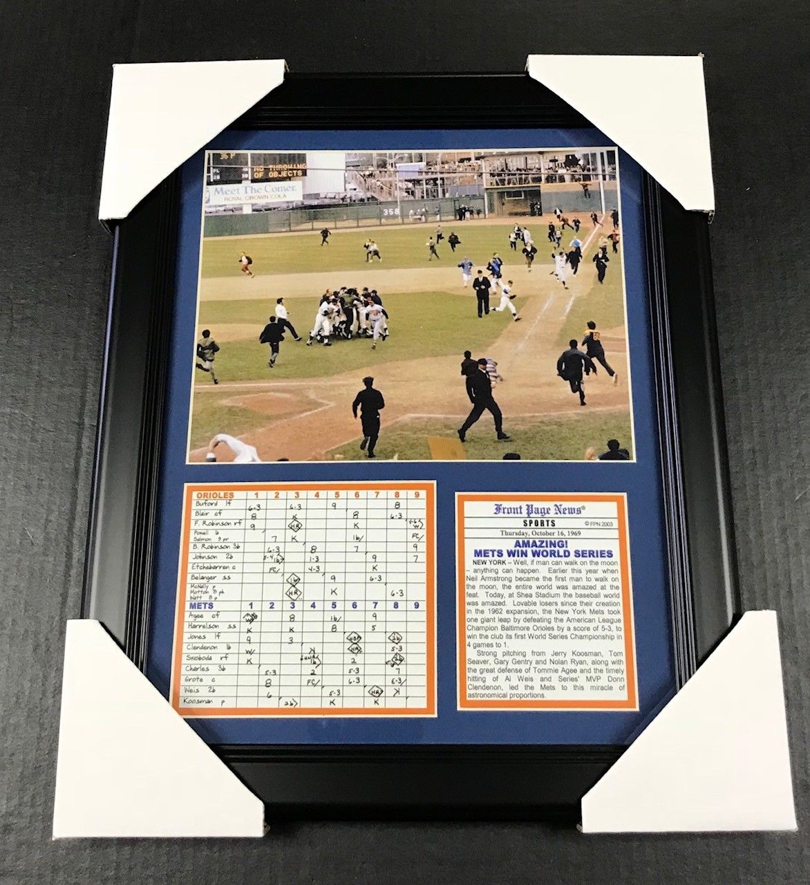 New York Mets 1969 World Series Champions 11x14 Framed Piece