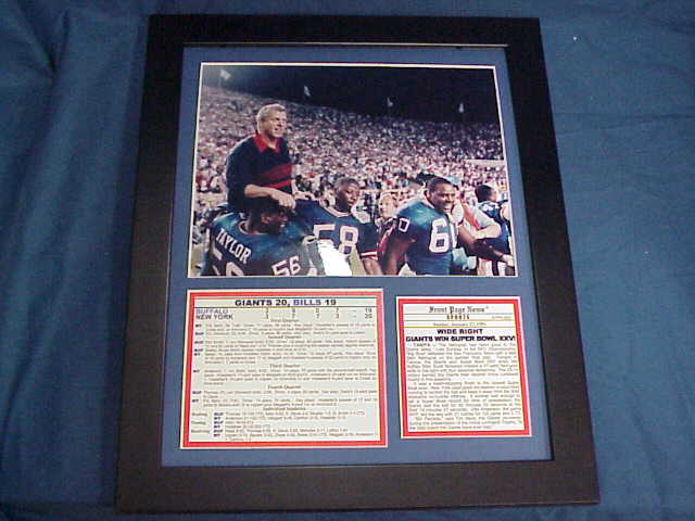 Framed NY Giants Super Bowl XXV Bill Parcells Celebration 8x10 Photo