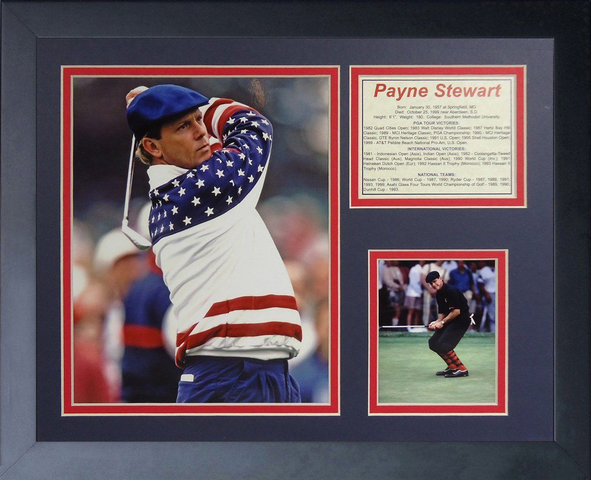 Framed Payne Stewart PGA Tour Victories List 8x10 PGA Golf Photo
