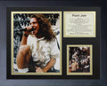 Framed Pearl Jam the Band Eddie Vedder Album List 8x10 Photo