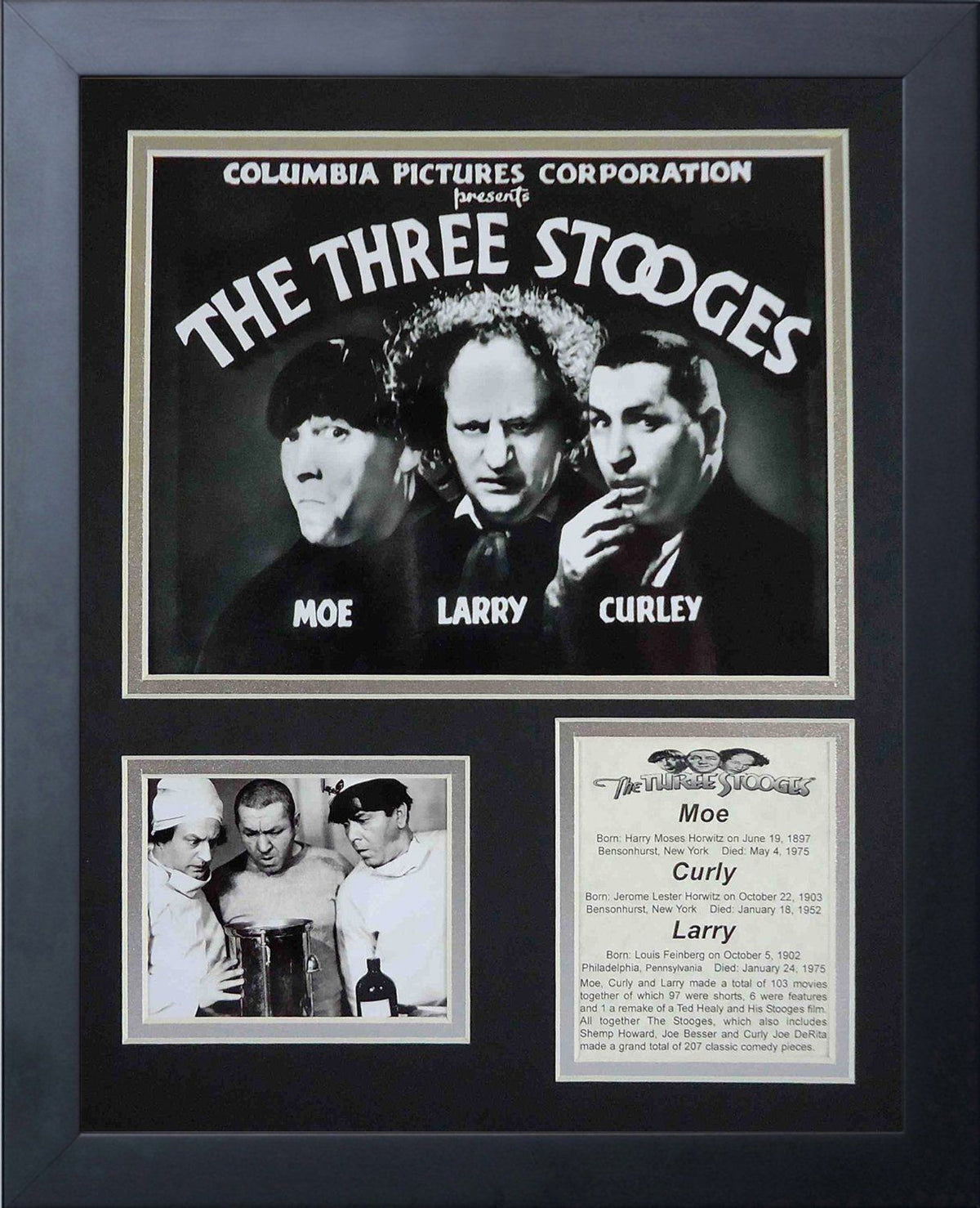 The Three Stooges Movie 11x14 Framed 8x10 Photo Collage