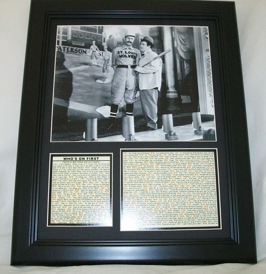 Who's on First Abbott and Costello 8x10 Photo