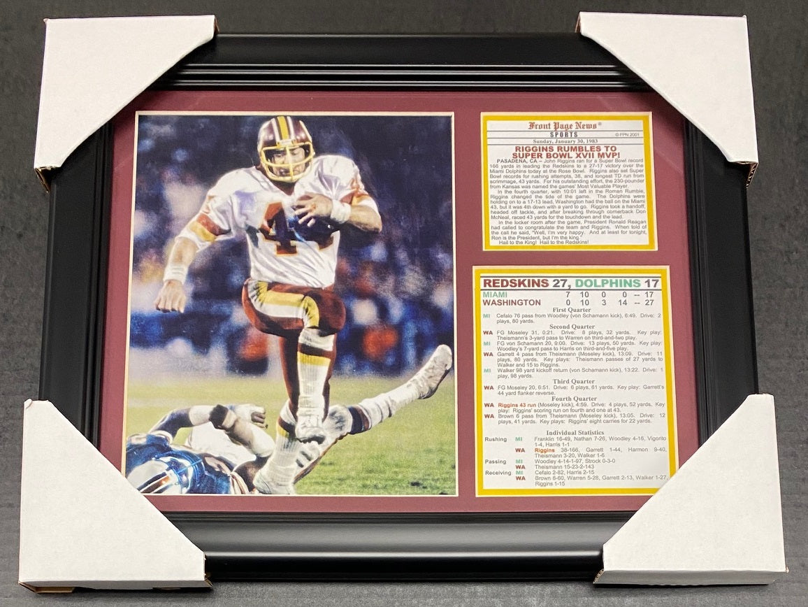 Washington Redskins Super Bowl XVII John Riggins MVP 11x14 Framed Photo