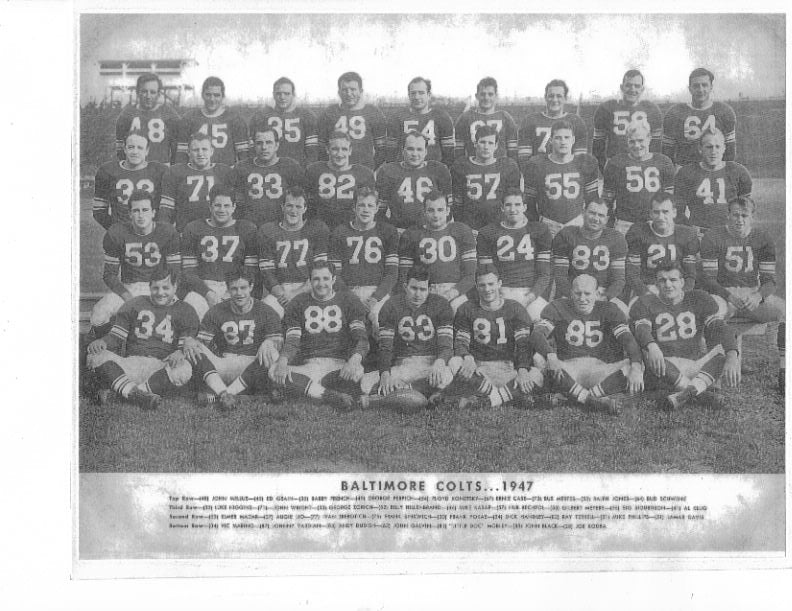 1947 Baltimore Colts Team 8x10 Photo