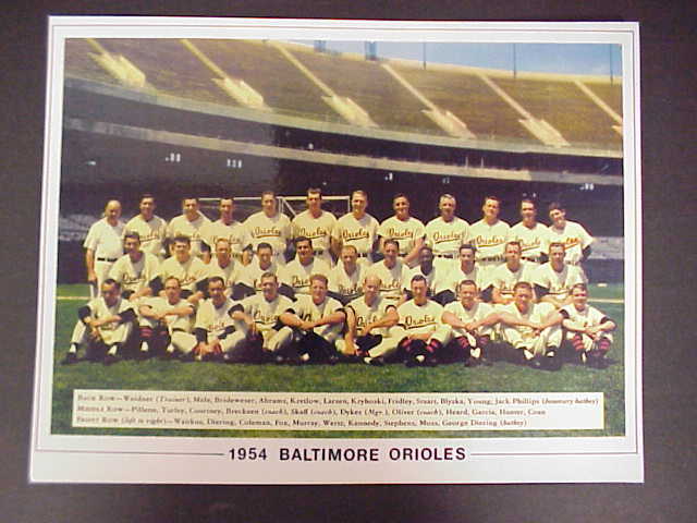 1954 Baltimore Orioles Team 8x10 Photo