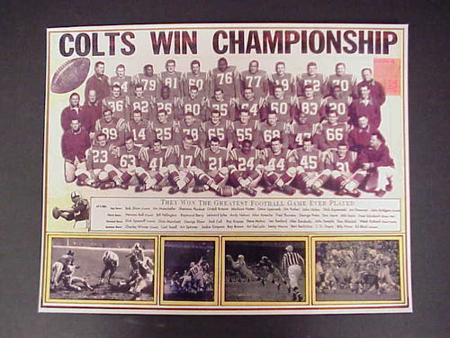 1958 Baltimore Colts Team 8x10 Photo World Champions