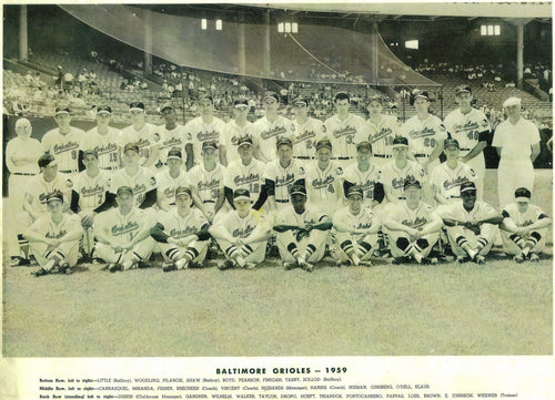 1959 Baltimore Orioles 8x10 Team Photo