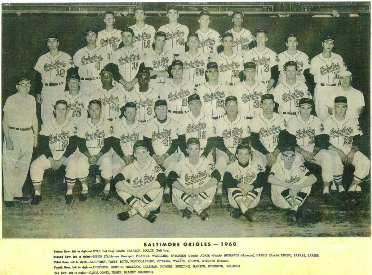 1960 Baltimore Orioles 8x10 Team Photo