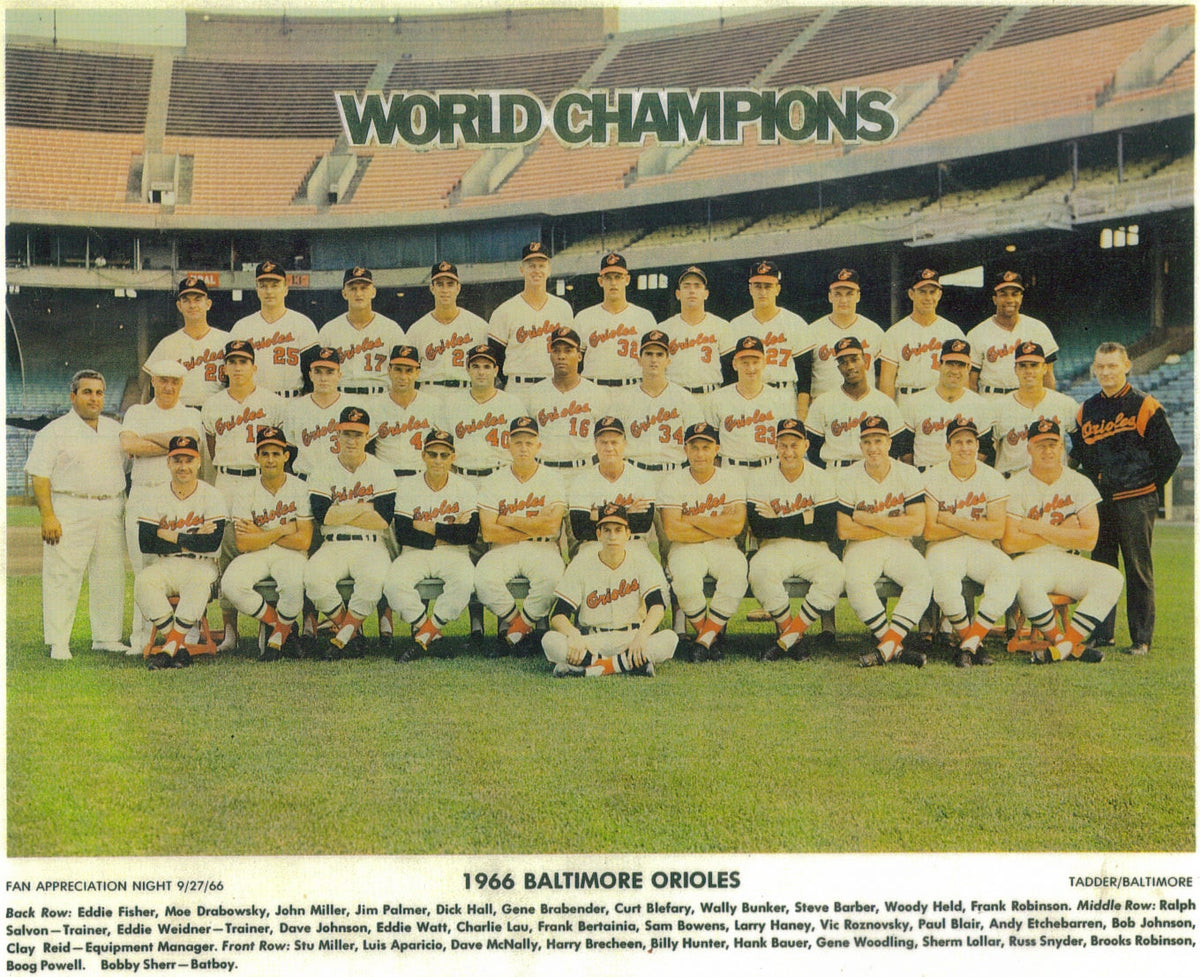 1966 Baltimore Orioles World Champions Team Photo 8x10