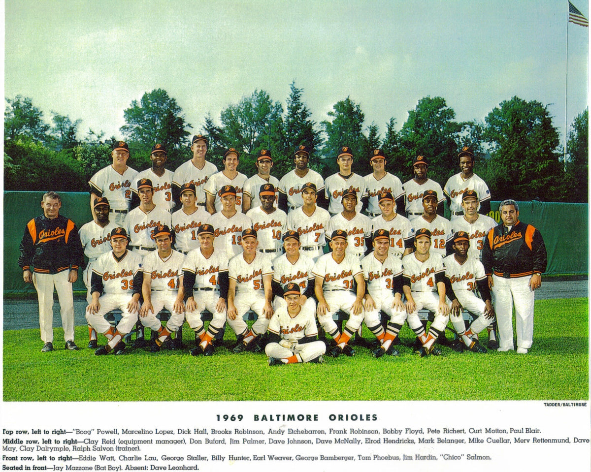 1969 Baltimore Orioles 8x10 Team Photo