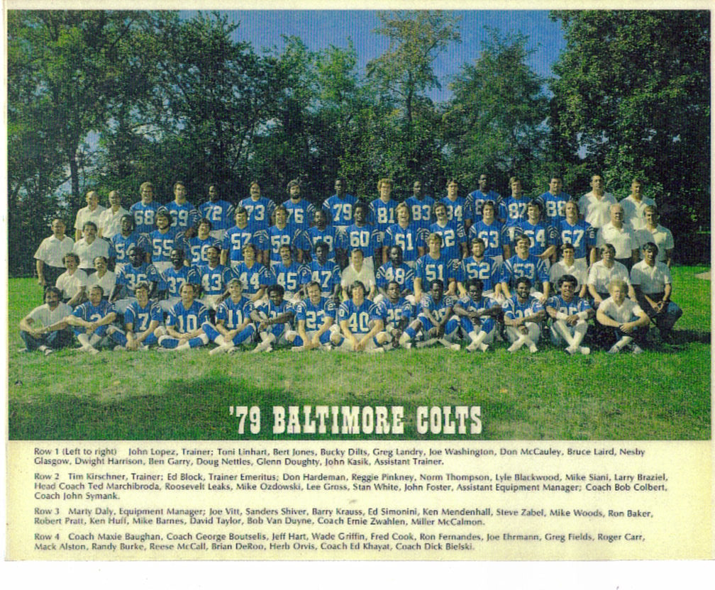 1979 Baltimore Colts Team 8x10 Photo with Bert Jones