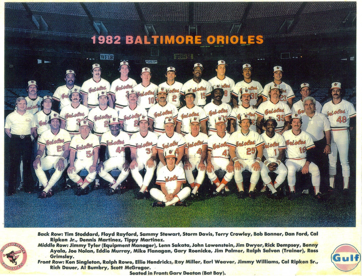 1982 Baltimore Orioles 8x10 Team Photo Cal Ripken Rookie Year