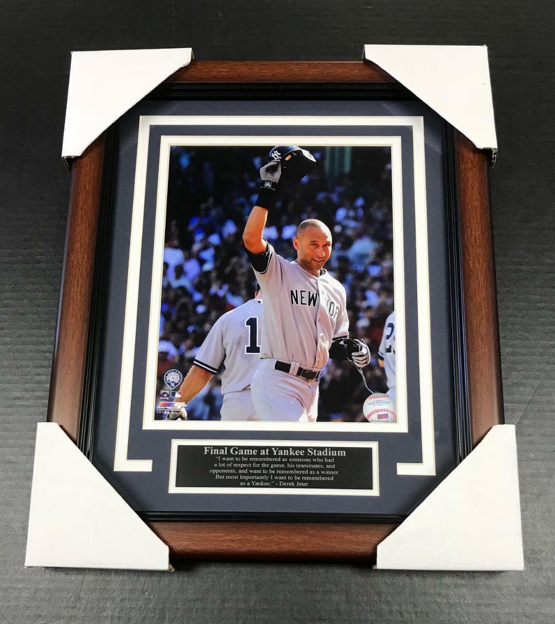 Derek Jeter Last Game New York Yankees Stadium Speech Framed Photo 8x10 #2