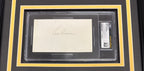 Art Rooney Signed Autographed Index Framed With 8x10 Steelers Photo JSA Authentic