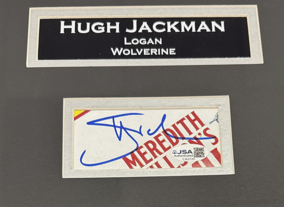 Hugh Jackman Wolverine Autographed Signed Cut Framed 8x10 Photo Jsa Coa