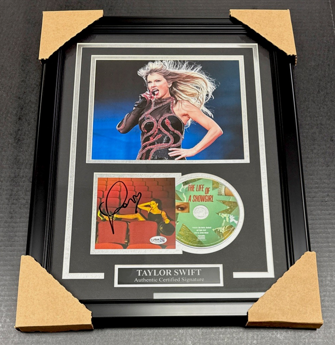 Taylor Swift Signed Authentic Autographed CD Insert Framed 8x10 Photo JSA COA