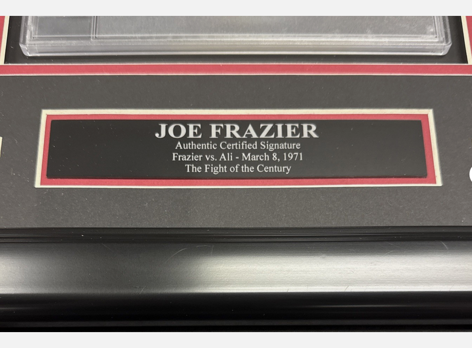 JOE FRAZIER Authentic Autographed Psa VS MUHAMMAD ALI 1971 FRAMED 8X10 PHOTO