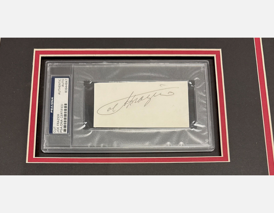 JOE FRAZIER Authentic Autographed Psa VS MUHAMMAD ALI 1971 FRAMED 8X10 PHOTO